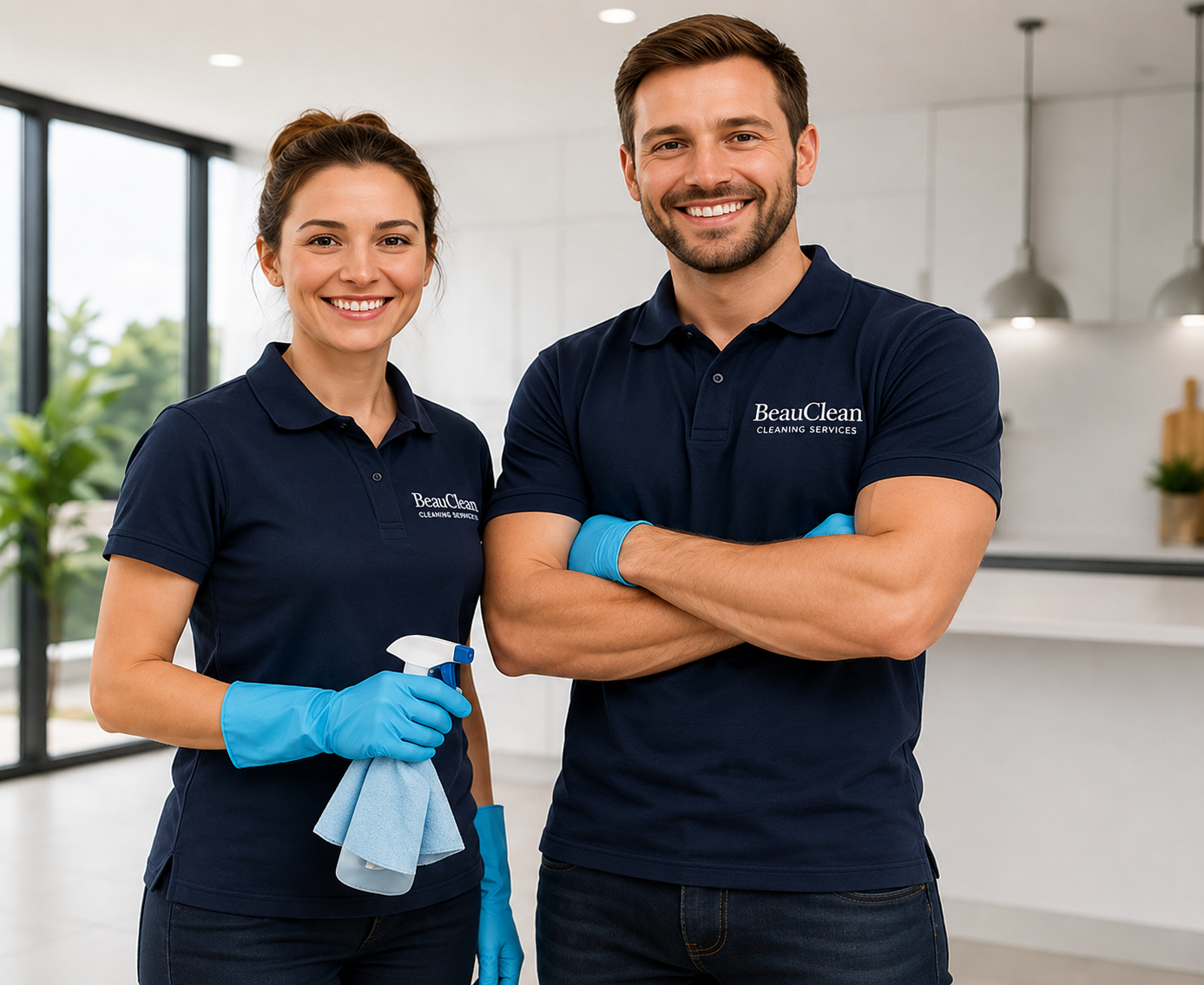 Smiling BeauClean UK cleaning team